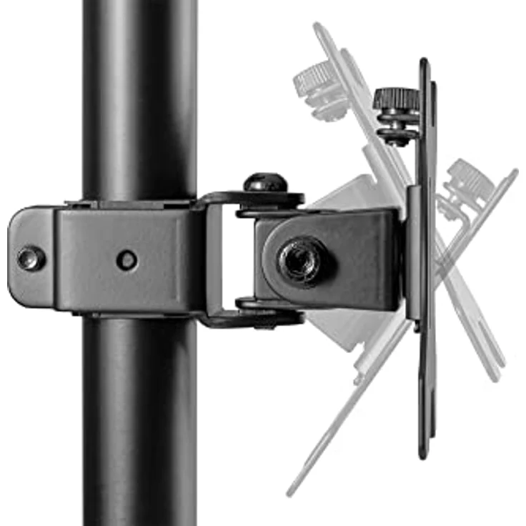 Digitus Monitor-Halterung Universal Dual Monitorhalter, Vertikal für 2 Monitore bis 32 Zoll, schwenkbar und neigbar, Tischklemme und Durchführungs-Stange inklusive – Bild 7