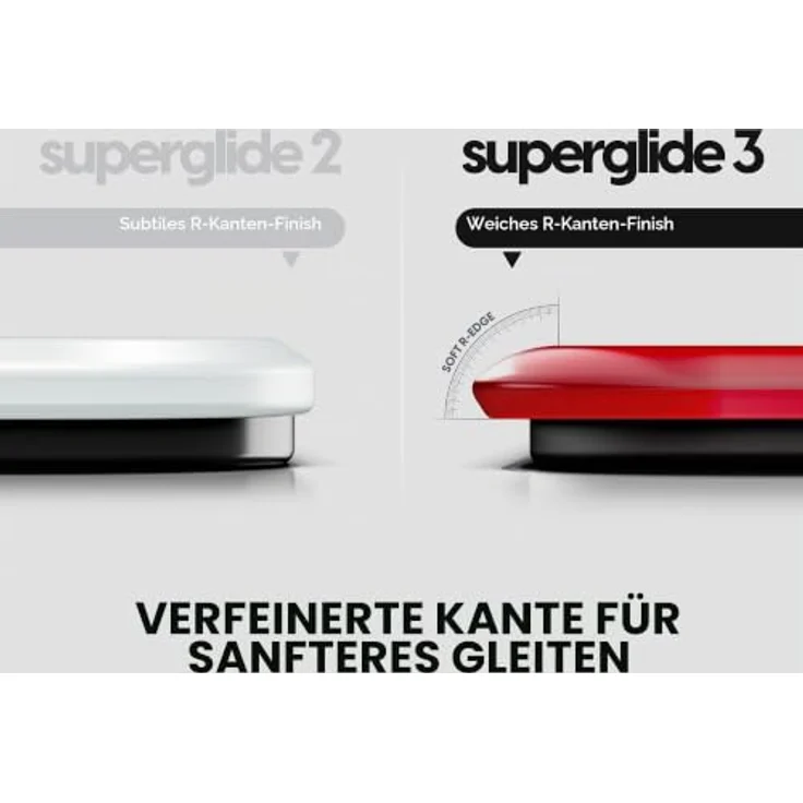 Pulsar Superglide V3 Glass Pad Type-S, XL Gaming Mauspad, optimiert für Speed Maussensor, Glasoberfläche, rote Farbe – Bild 4
