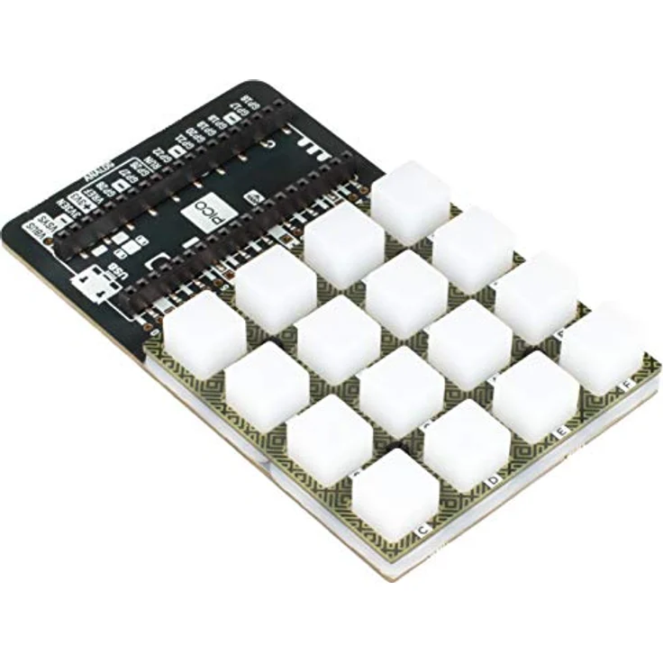 Pimoroni Pico RGB-Tastatur-Basis, 4x4 Silikon-Tastatur mit 16 adressierbaren RGB-LEDs, kompatibel mit Raspberry Pi Pico – Bild 1