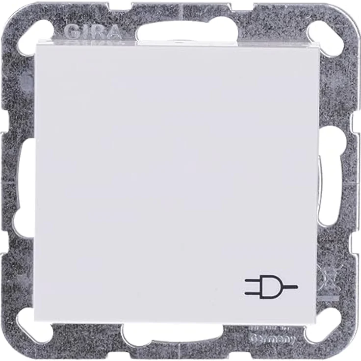 Gira 445403 SCHUKO-Steckdose mit Klappdeckel System 55 Reinweiß glänzend – Bild 2