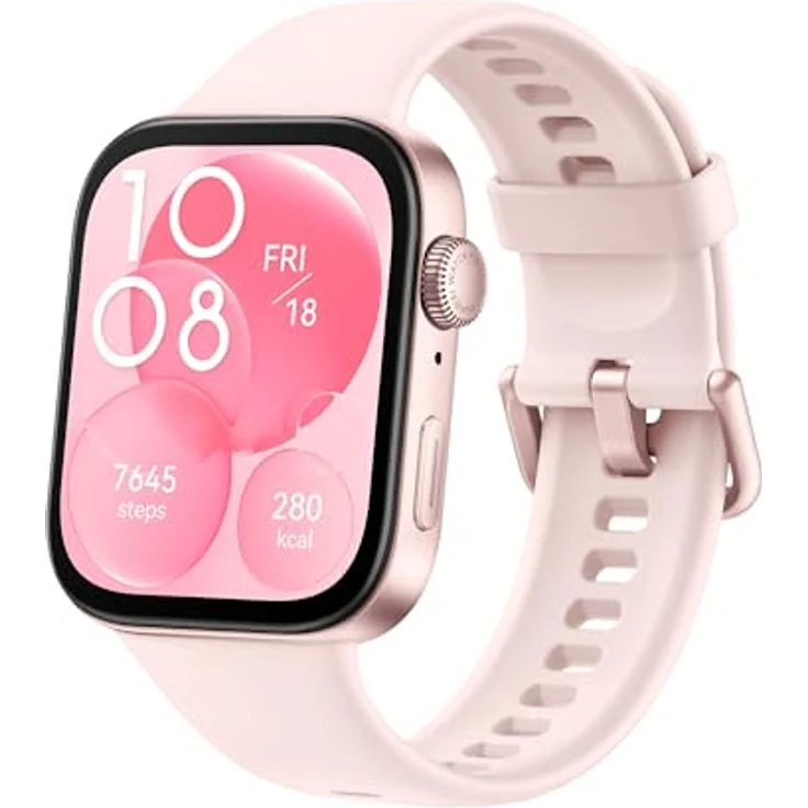 HUAWEI Watch FIT 3, 1,82″ AMOLED-Display, Ultraschlankes Design, Bluetooth-Anrufe, Bis zu 10 Tage Akkulaufzeit, Kompatibel mit iOS & Android, Umfassendes Fitness-Management, GPS, Pink – Bild 1