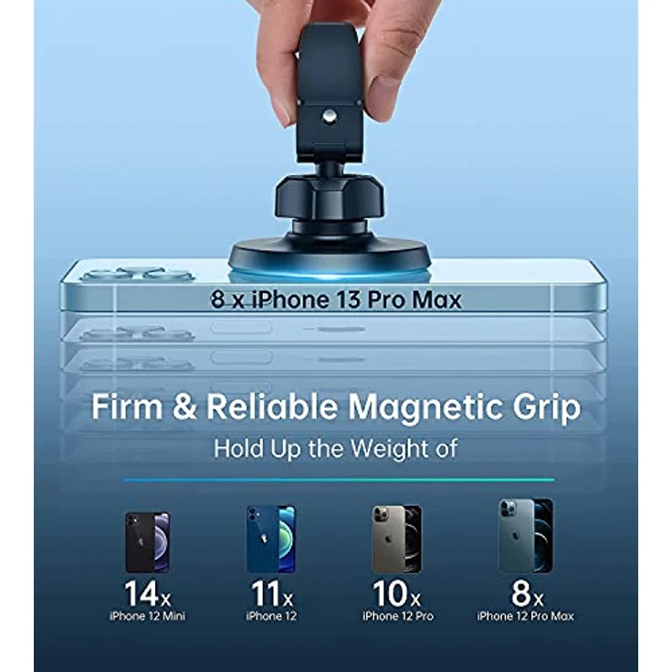 Seadmit 16 Starker Magnet Handyhalterung Auto Lüftung, 360°Drehbarer Magsafe Autohalterung, Geeignet Für iPhone 14 13 12 Samsung Huawei und Andere Mobiltelefone – Bild 3