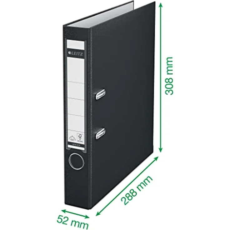 Leitz Ordner 1015-50-01, PP, A4, 5,2cm, Kunststoffordner, weiß – Bild 5
