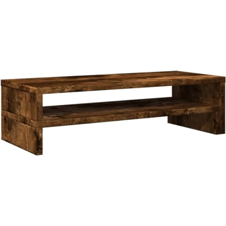 vidaXL Monitorständer Räuchereiche, Holzwerkstoff, 54x22x15 cm mit Stauraum, max. Belastbarkeit 25 kg – Bild 6