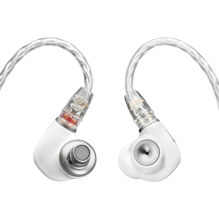 MEZE AUDIO Ecouteurs filaires Alba, kabelgebundene In-Ear-Kopfhörer mit 10,8-mm-Treiber, ergonomischem Design und 3,5-mm-USB-C-Adapter, Weiß – Bild 1