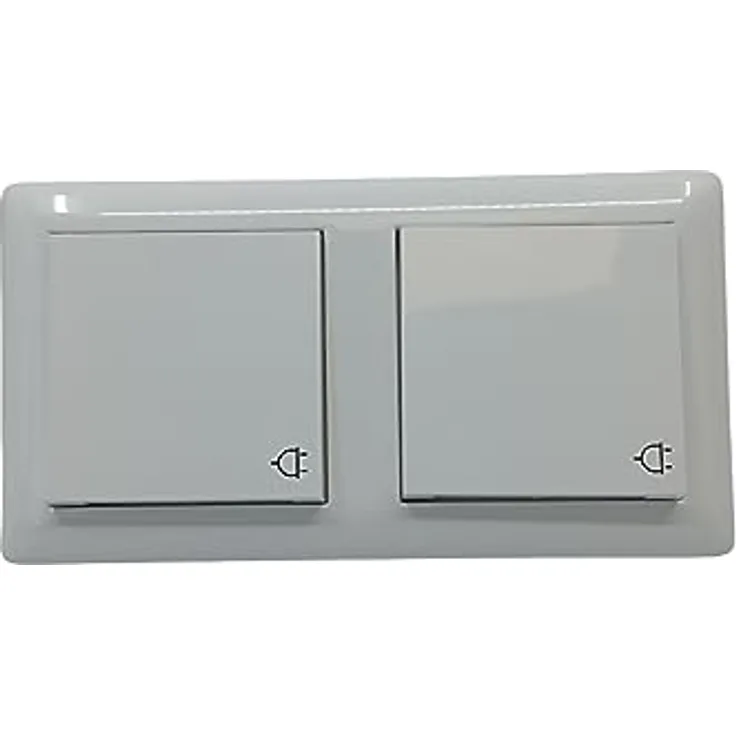 GIRA 415803 2Fach Steckdose mit Rahmen und Klappdeckel IP44