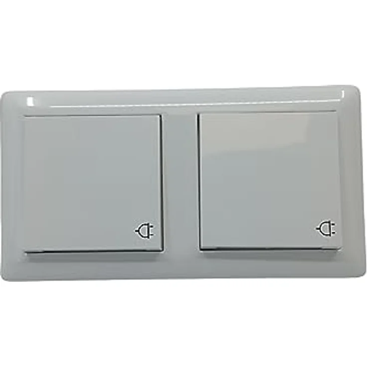 GIRA 415803 2Fach Steckdose mit Rahmen und Klappdeckel IP44 – Bild 1