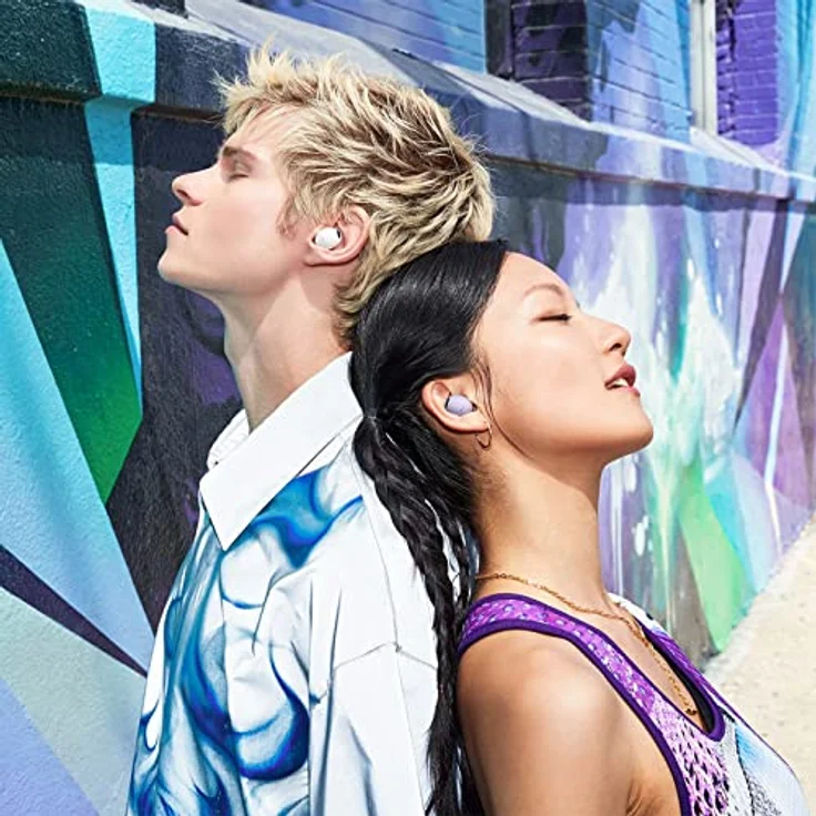 Samsung Galaxy Buds2 Pro kabellose Bluetooth-Kopfhörer, True Wireless, Geräuschunterdrückung, Lade-Etui, Klangqualität, Wasserabweisend, Bora Purple inkl. Nukin Clear Case[Exklusiv bei Amazon] – Bild 3