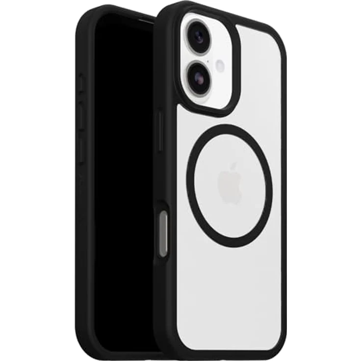 OtterBox React Series MagSafe Hülle für iPhone 17, stoßfest, sturzsicher, ultraschlank, Transparent/Schwarz, getestet nach Militärstandard – Bild 1