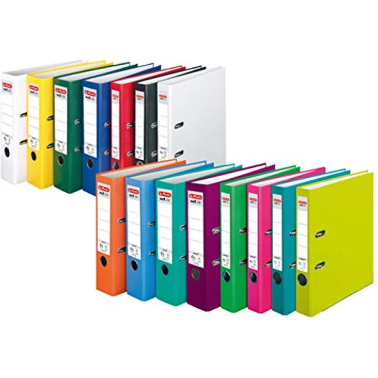 Herlitz Aktenordner maX.file protect A4 8cm neon grün, mit Qualitäts-Hebelmechanik und Sichttasche am Rücken – Bild 5