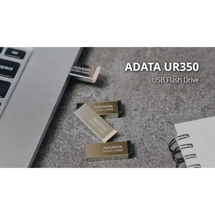 A-Data UR350, USB-Stick mit 64 GB Speicher, USB 3.2 Gen 1, Übertragungsgeschwindigkeit bis zu 100 MB/s, schwarz – Bild 9