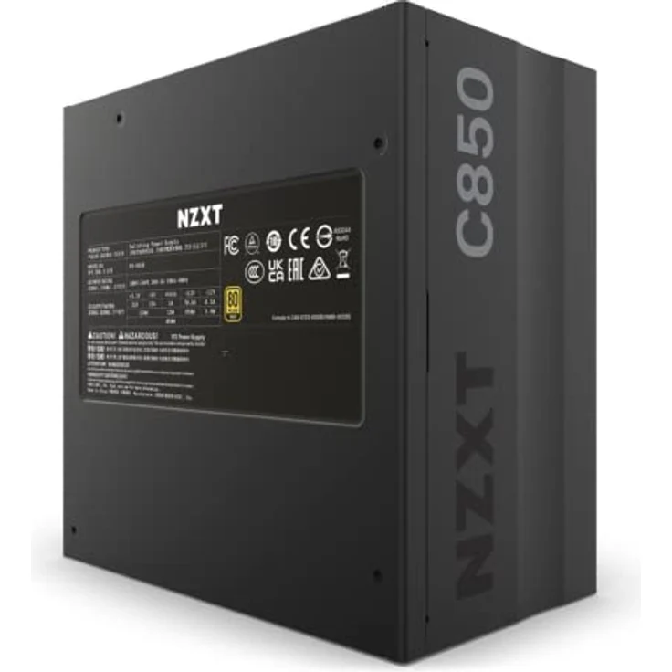 Nzxt C850 (2022) - PA-8G1BB-EU- 850-Watt-Netzteil - 80+ Gold-Zertifiziert - Hybride Silent-Fan-Steuerung - Fluiddynamische Lager - Modulares Design - Sleeved-Kabel - ATX-Gaming-Netzteil – Bild 3