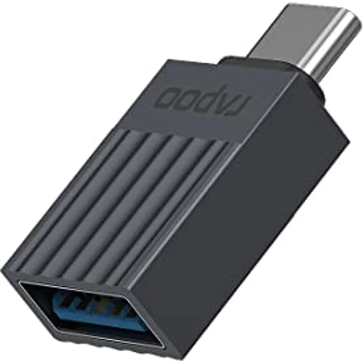 Rapoo UCA-1001 USB-C auf USB-A Adapter, Aluminium, High-Speed Datentransfer, USB-C auf USB 3.0 Female Adapter, kompatibel mit MacBook Pro, MacBook Air, iPad Air / Pro, Surface Pro / Go, Laptop