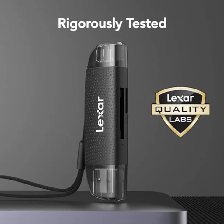 Lexar Dual-Slot-USB-A/C-Leser, bis zu 205 MB/s, SD- und microSD-Karten unterstützt (LRW310X-BNBNG) – Bild 5