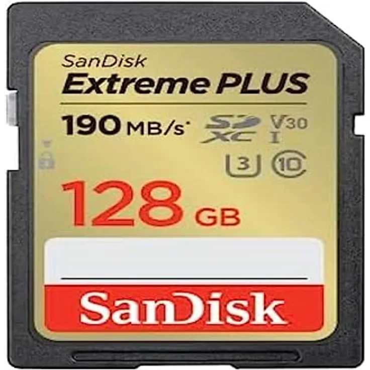 SANDISK - CARDS Extreme Plus SDHC-Speicherkarte, 128 GB, 190 MB/s, 90 MB/s, UHS-I-Klasse