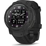 Garmin Instinct Crossover Solar Tactical Smartwatch Hybrid 45 mm Solar Aufladung, Rugged Design und Super-Luminova Zeigern, 70 Tage Laufzeit, 30 Multisport-Apps, GPS, Taktische Funktionen (schwarz)