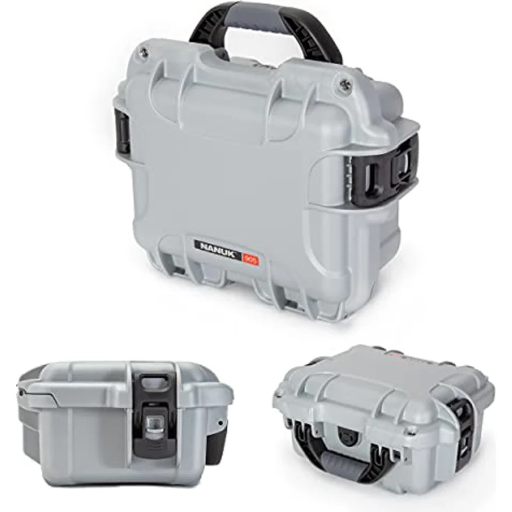 Nanuk 905 Wasserdichter Hartschalenkoffer Mit Plüschschaumeinlage - Silber – Bild 2