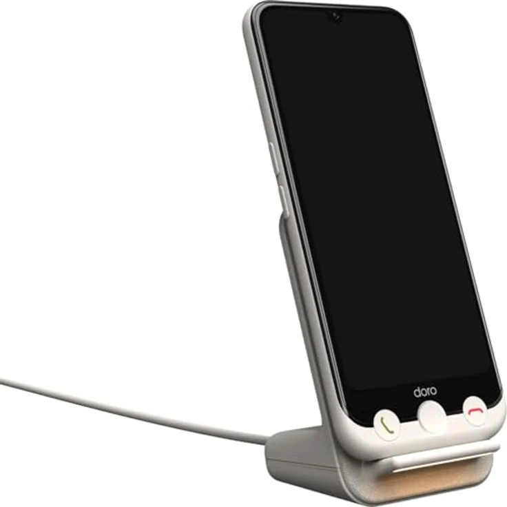 Doro Wireless Charger für Aurora Modelle, kabelloses Ladegerät im stilvollen Beige mit freihändiger Videokonferenzfunktion – Bild 7