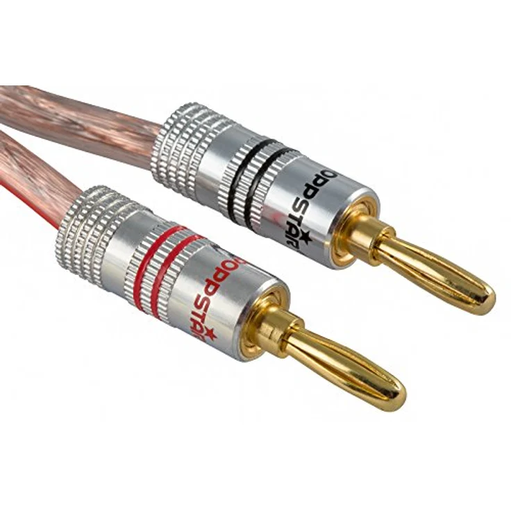 Poppstar 10x High End Bananenstecker, Bananas für Lautsprecherkabel (bis 6 mm²), Lautsprecher, AV Receiver, 24k vergoldete Kontakte (5x schwarz, 5x rot) – Bild 4