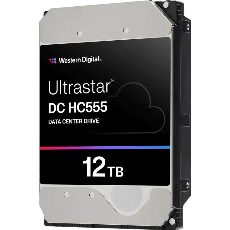 WD ULTRASTAR DC HC555 3.5IN 26.1, 12 TB interne Festplatte mit 7200 U/min, SATA, heliumgefüllt, 269 MB/s Transferrate für Enterprise-Anwendungen