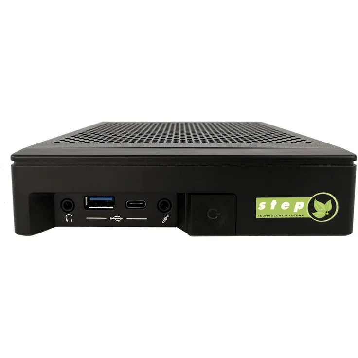 Step PC Micro DS230P, Mini-PC mit AMD Ryzen R1305G, 8GB RAM, 256GB SSD, Radeon Vega 3 Grafikkarte, schwarz, inkl. Windows 10 IoT 2021