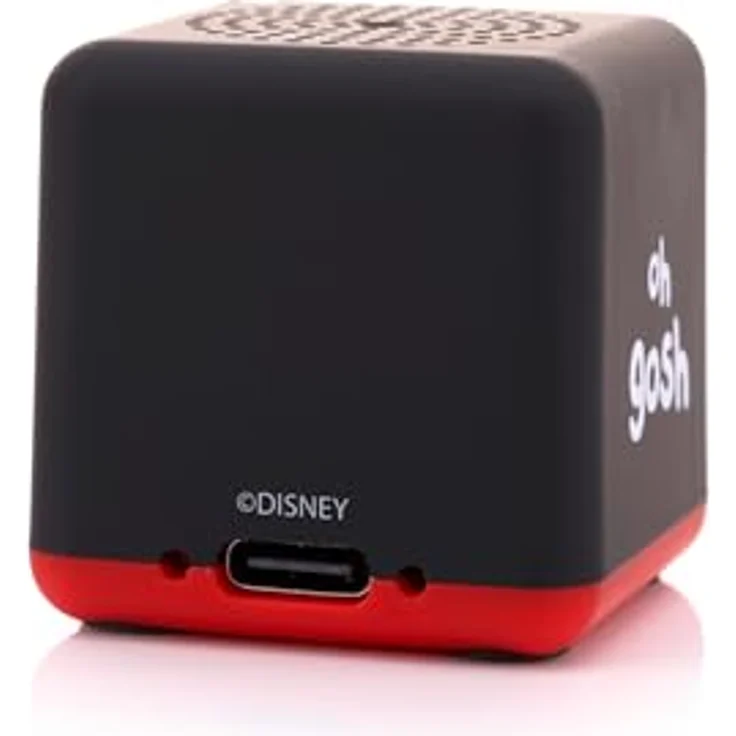 Bitty Boomers Disney Mickey Maus Mini Bluetooth-Lautsprecher im Würfelformat - Kompakter Sound in stylischem Design, ideal für unterwegs, schwarz – Bild 5