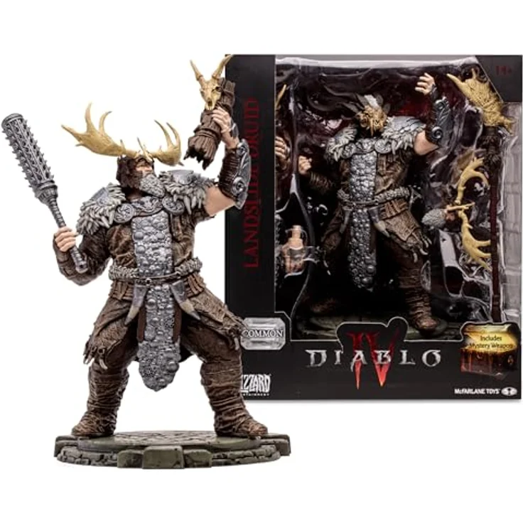 McFarlane Diablo 4 Actionfigur Druid 15 cm, detailreich und beweglich, mit Base und Fensterbox, aus PC-Games-Serie – Bild 1