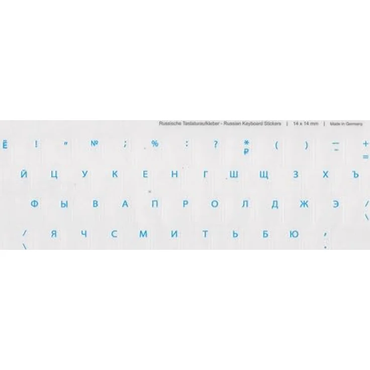Russische Tastaturaufkleber transparent für Mac (Apple) in Hell-blau – Bild 3
