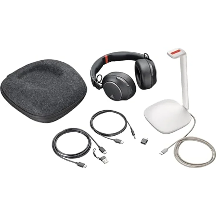 HP Poly Voyager Surround 85, Bluetooth Headset mit USB-A/C Anschluss und herausragender Klangqualität – Bild 6