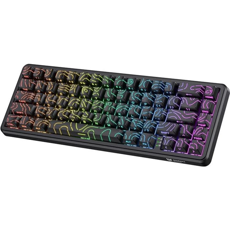 ONIKUMA G67, Kabelgebundenes RGB Gaming Keyboard mit 67 magnetischen Tasten und 8 kHz Abfragerate, Schwarz