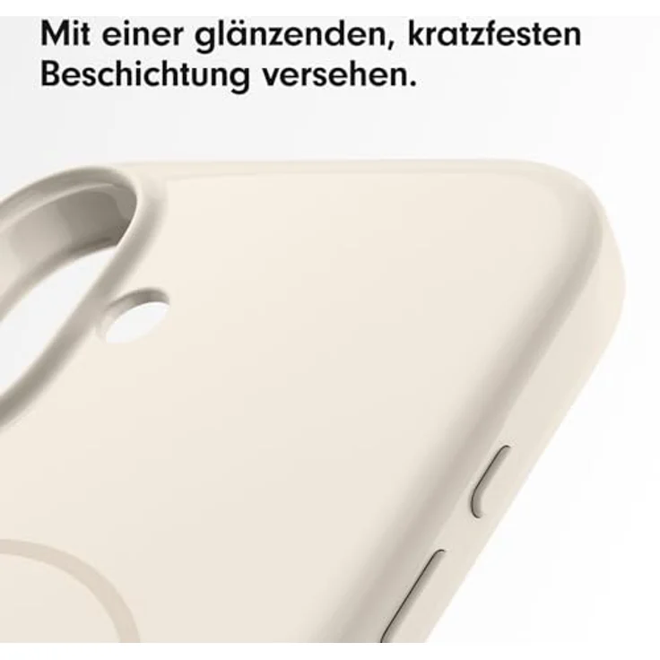 beats Case iPhone 16 Plus - MagSafe, Kratzfeste Schutzhülle, passgenau, Innenfutter aus Mikrofaser - Felsbeige – Bild 5