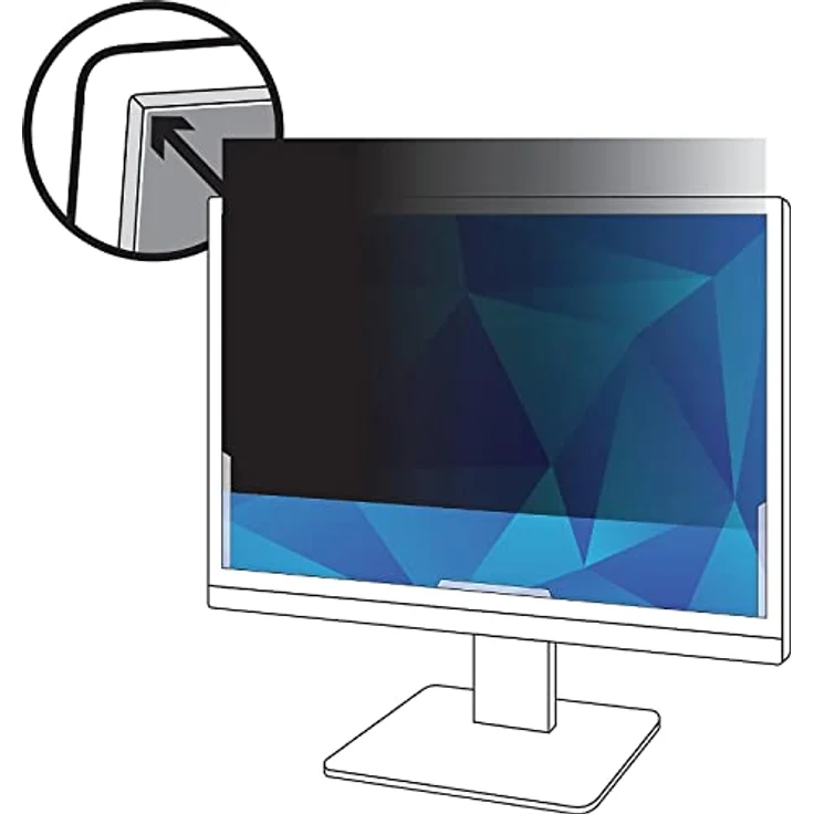 3M PF19.0W Blickschutzfilter Standard für Desktops 48,3 cm Weit (entspricht 19,0'' Weit) 16:10 – Bild 2