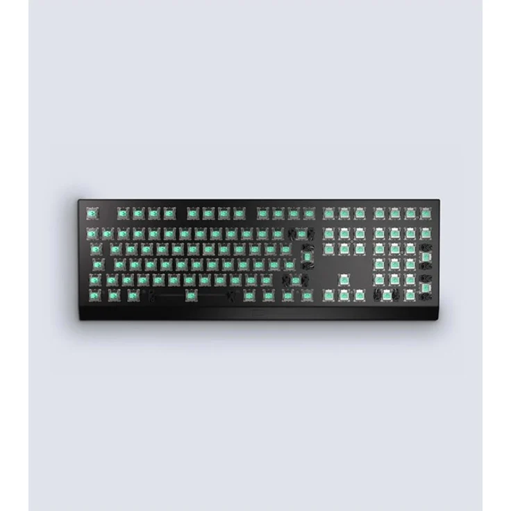 Wooting Two HE, Full-Size Gaming Tastatur mit analogen Linear60 Schaltern, ISO Layout, Schwarz, ohne Tastenkappen