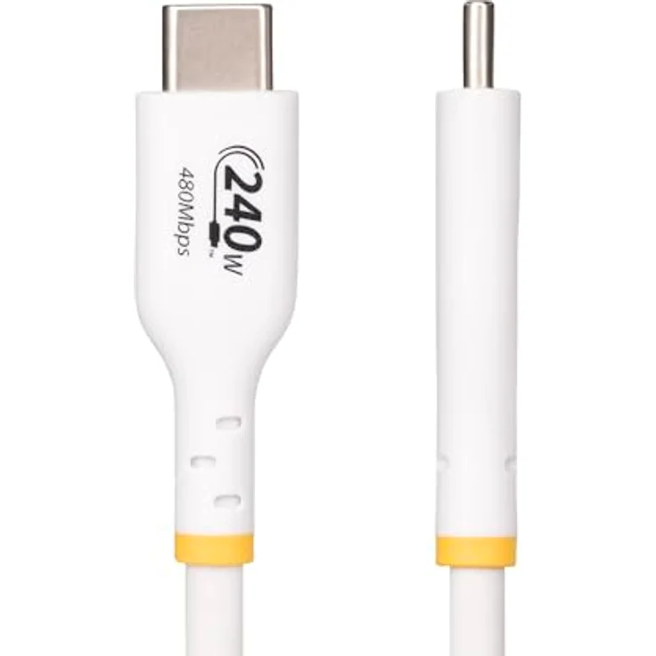 StarTech.com 4m Weißes USB-C Ladekabel, USB-IF zertifiziert, 240W PD EPR, USB C 2.0 Laptop-Ladekabel – Bild 2