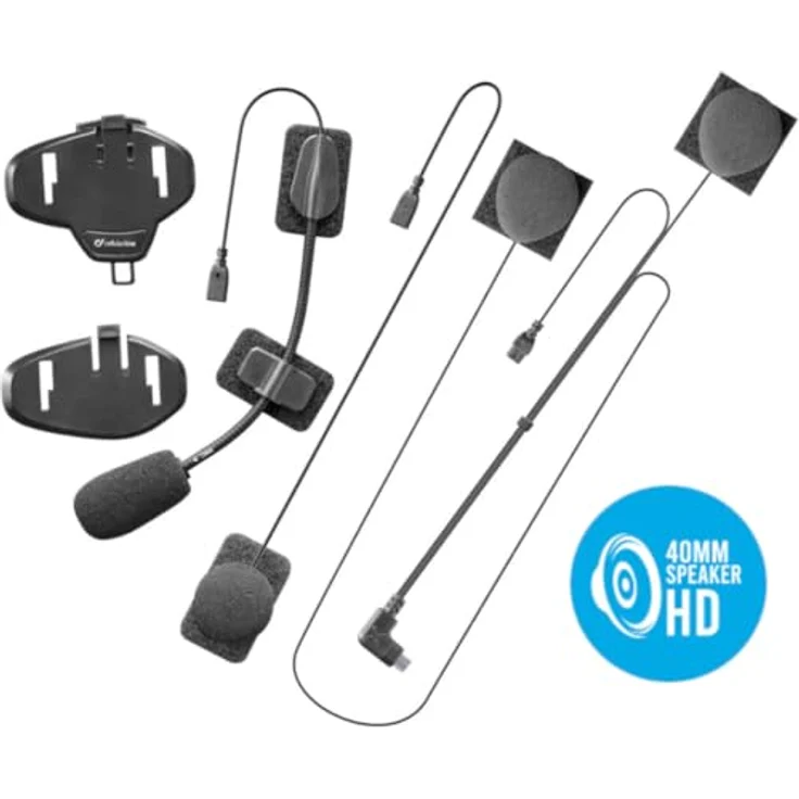 Interphone TOUR HD Motorrad-Intercom, Bluetooth-Gegensprechanlage für 2 Personen, 1500 m Reichweite, Schwarz – Bild 2