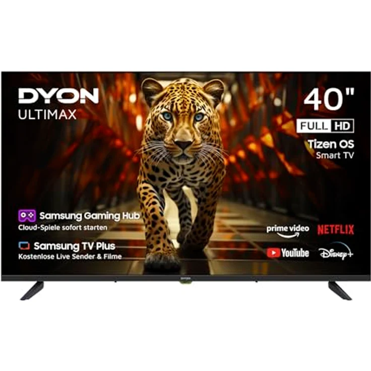 DYON ULTIMAX 40F-TI, 40 Zoll (100 cm) Full-HD Smart TV mit Samsung Tizen OS, Triple Tuner (DVB-C/-S2/-T2), Gaming Hub, Prime Video, Netflix, Disney+ [2025] – Bild 1