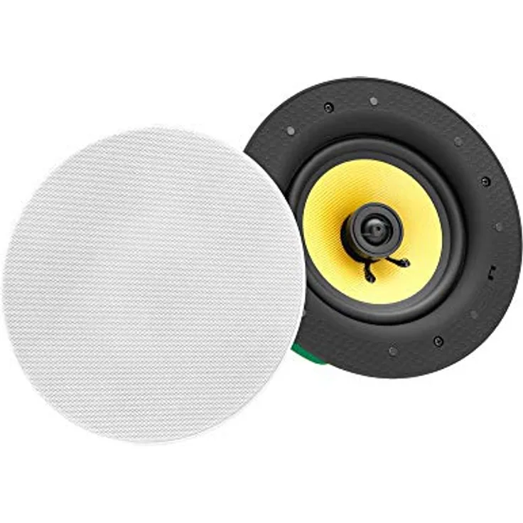 Pronomic CLS-660 WH High-End Gewebe Einbaulautsprecher (2-Wege Decken-Lautsprecher Box, 6,5/165 mm Woofer, 1,2/30 mm Tweeter, 60/120/240 Watt RMS/Musikleistung/Peak, Equalizer, Frequenzweiche) Weiß Einbau-Lautsprecher weiß