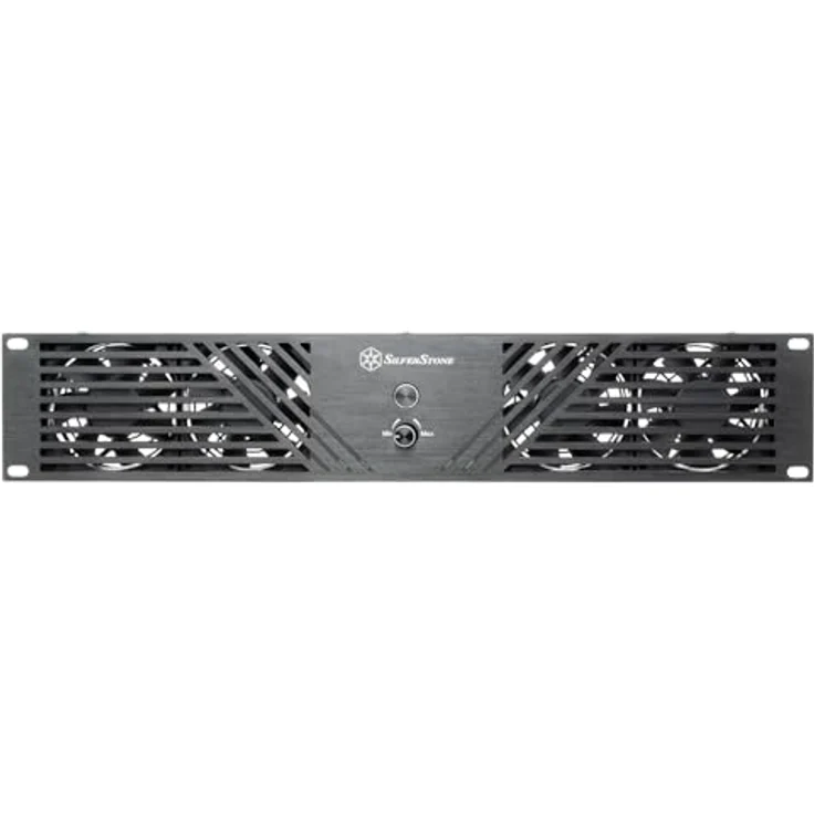 SilverStone Technology RCP2B-480, Externes 2HE-Lüftermodul mit Vier 80-mm-Lüftern für 19-Zoll-Racks, Aluminium-Optik – Bild 2