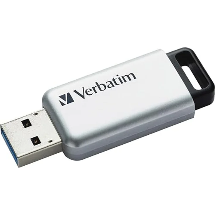 Verbatim Store 'n' Go Secure Pro USB Stick 32 GB, schneller USB Speicher mit USB 3.0, sichere Datenübertragung dank Kennwortschutz, Silber – Bild 3