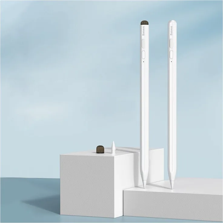Baseus Smooth Writing Stylus with LED Indicators (Active+Passive), Präziser Stift in Weiß