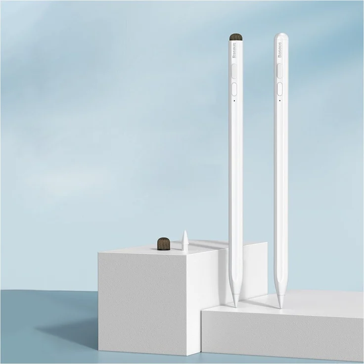 Baseus Smooth Writing Stylus with LED Indicators (Active+Passive), Präziser Stift in Weiß