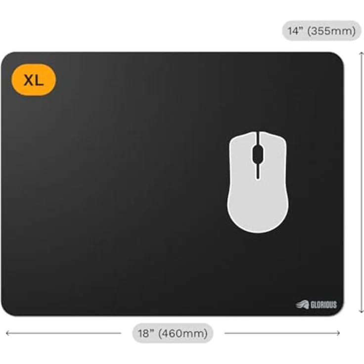 Glorious Gaming Mauspad 2 XL, randlos, gummiert - 460 x 355mm, schwarz – Bild 6