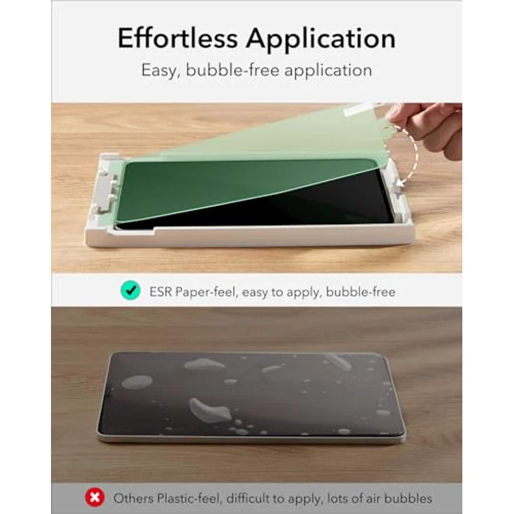 ESR 2 Stück Papiertraum Display Schutzfolie für iPad Pro 11? 2020 [Unterstützt Apple Pencil] [Schreiben/Zeichnen wie auf Papier] Blendfreie Matte PET Folie für iPad Pro 11-Zoll 2020 (Nicht Glas) – Bild 4