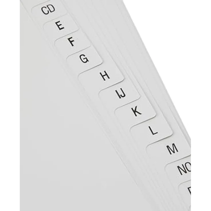 DURABLE Aktenordner Durable 6550 10 Register A Z grau A5 20 Blatt, PP mit geprägten Taben, DIN A5 volldeckend – Bild 2
