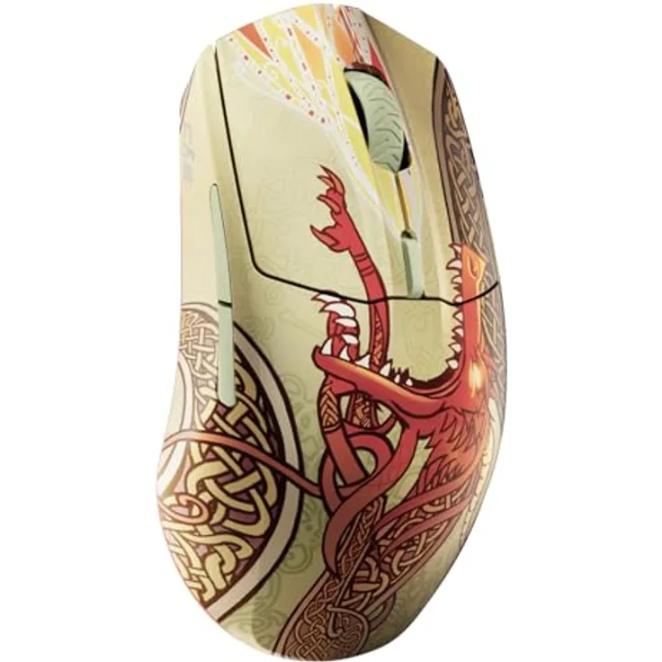 SteelSeries CS2 Dragon Lore Edition, Wireless Gaming-Maus mit 18K DPI TrueMove Air Sensor, 200 Stunden Akkulaufzeit, 80 Millionen Klicks, 2,4 GHz + Bluetooth