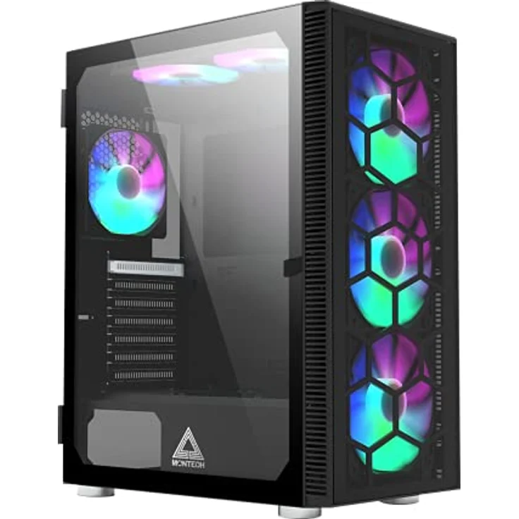 Montech X3 Mesh (mATX, Mini ITX, ATX), PC-Gehäuse in Schwarz – Bild 2