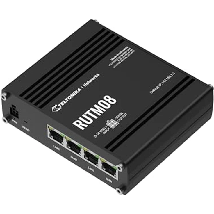 Teltonika RUTM08 Industrial Ethernet Router, 4x Gigabit Ethernet Ports, VLAN Management, Multiple VPNs, Industrial Protocols – Bild 2