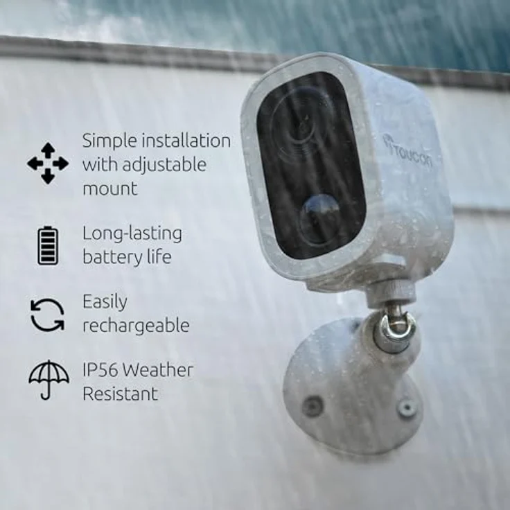 Toucan Wireless Outdoor Camera S4, Netzwerkkamera mit Nachtsicht und Wetterfestigkeit – Bild 4