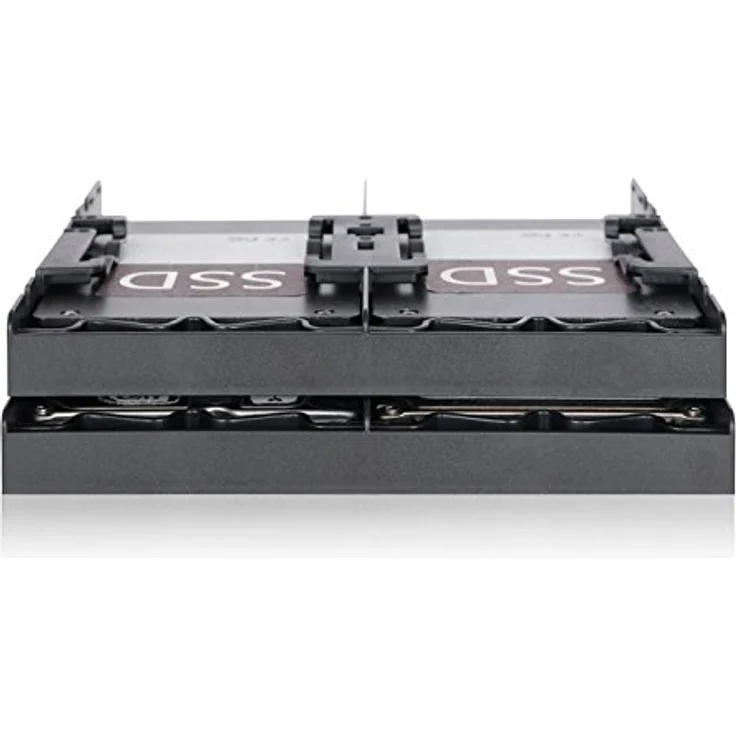 ICY DOCK Einbaurahmen für 4X 2,5 Zoll (6,4cm) SSDs-HDDs in 1x 5,25 Zoll (13,3cm) Flex-Fit Quattro MB344SP – Bild 2