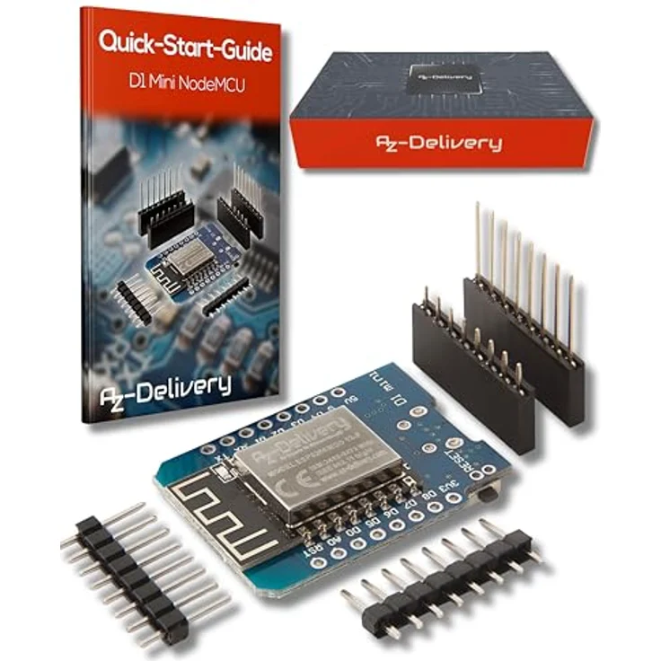 AZDelivery D1 Mini NodeMcu Lua ESP8266 ESP-12E WLAN WIFI Internet Module Entwicklungsboard für Arduino, 100% kompatibel mit WeMos D1 Mini – Bild 2